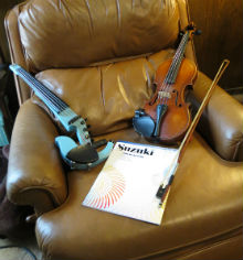 Picture of Claudia's violins