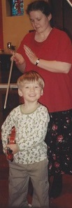 Picture of mom and young son